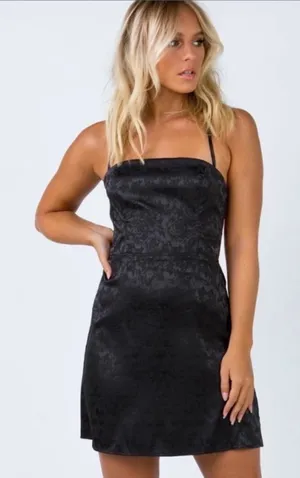 Princess Polly Alloa Mini Dress in Black Size 0 thumbnail 1