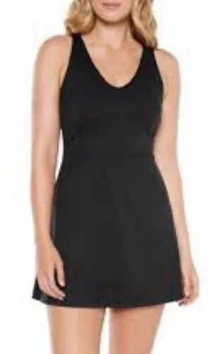 Gap Fit Black Active Wear Dress Built-In Shorts Padded Size‎ Large EUC thumbnail 1