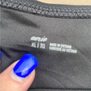 NWT Aerie plain black XL bikini bathing suit bottom thumbnail 3