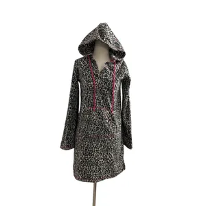 Jennifer Moore Jenni Intimates Women’s Sleep Hoodie Dress Leopard Size XS #D1 thumbnail 2