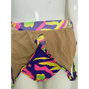 Vintage La Blanca 80s 90s One Piece Swimsuit Women’s Size 14 Neon Abstract Belt thumbnail 10