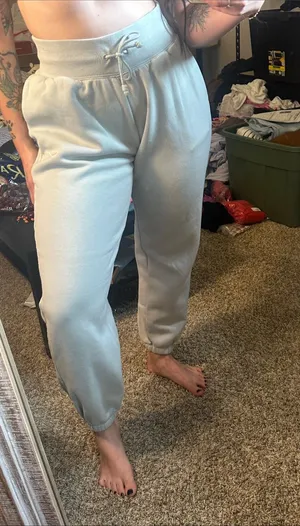 Nike Light Blue High-Waist‎ Drawstring Sweatpants thumbnail 1