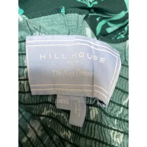 Hill House Nesli Green Botanical Smocked Tiered Midi Nap Flare A-Line Dress XXS thumbnail 5