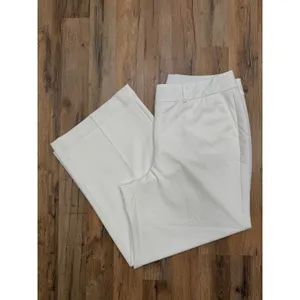 Lane Bryant Size‎ 18 Ivory Wide Leg Cropped Pants Pull On Stretch NWT thumbnail 2