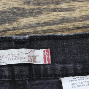 Levi's Vintage Y2K 512 Perfectly Slimming Stretch Jeans Black Wash 12 Misses thumbnail 6