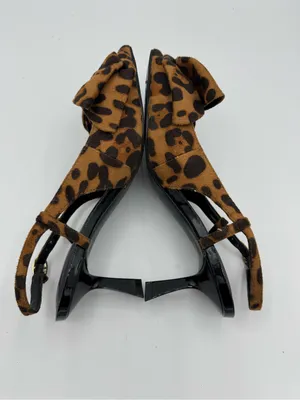 Marc Fisher Arzia2 Leopard Print Slingback Kitten Heels Dark Brown Size 5 office thumbnail 7