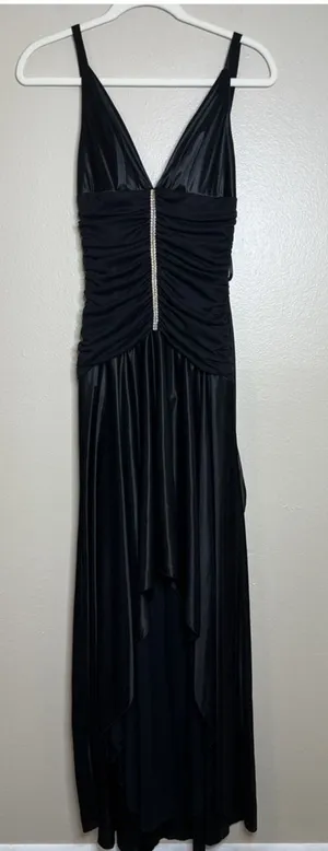 Vtg Y2K Whimsigoth Black Dress Event Witchy Glam Fairy Grunge Windsor‎ 90s thumbnail 1