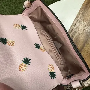 New Kate Spade Staci Square top handle pineapple crossbody bag pink‎ multi thumbnail 10