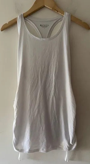 Athleta White‎ Ruched Sides Tank Top thumbnail 1