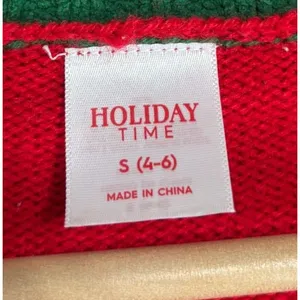 Ugly Christmas Holiday Sweater Button‎ Up Cardigan Red Sequin Trees Sz S (4-6) thumbnail 6