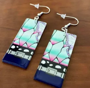 Handmade Earring Demon Slayer Shinobu Kawaii Anime thumbnail 2