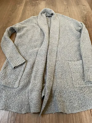 American Eagle Outfitters open front knit cardigan grey cozy long Women’s sz XS thumbnail 13
