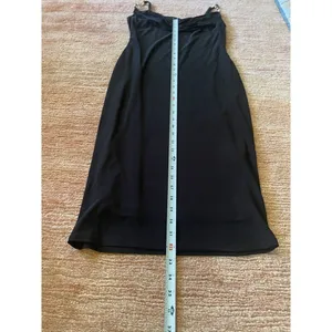 Black Cowl Neck Bodycon Dress with Rhinestone Chain Straps, Size S thumbnail 5