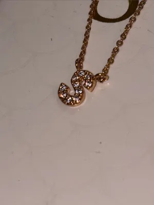 NWT- simply southern initial ‘S’ necklace sparkle gold thumbnail 2