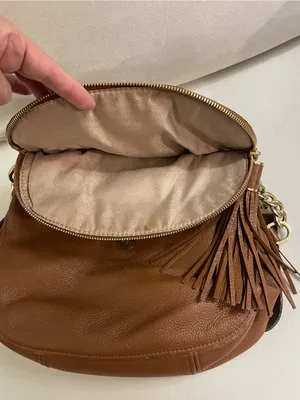 Michael Kors Bedford Convertible Zipper Flap Medium Size, Brown Crossbody thumbnail 9