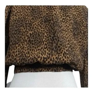 Jones New York Women Orange Black Leopard Jacket Size 6 Double Breasted Cropped thumbnail 7