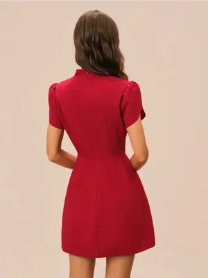 Rihoas Red Petal Sleeve Mini Dress thumbnail 4