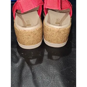Bzees Womens Viva Magenta Ritz‎ Sparkle Machine Washable Cork Wedge Sandals 8.5 thumbnail 6