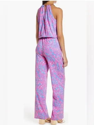 Lilly Pulitzer Bowen Jumpsuit in Pink Sorbet High Altitude print Large thumbnail 4