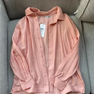 Rhythm New Ray Oversized Shirt Pink thumbnail 4