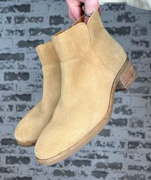 Lucky brand | women leather suede booties thumbnail 1