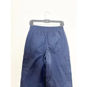 Abercrombie & Fitch Navy Nylon Cargo Pants Size XXS Wide Leg Pullon thumbnail 11