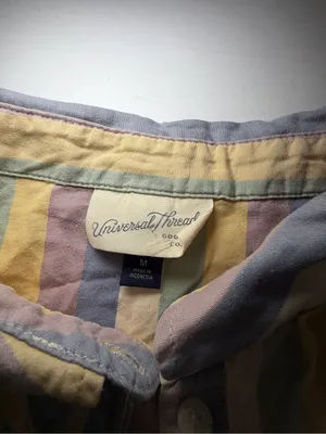 Universal Thread Pastel Striped Short-Sleeve Button-Down Shirt thumbnail 2