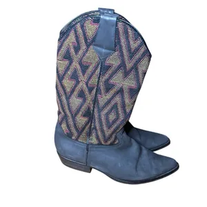 Vintage 80s 90s Guess by Georges Marciano Southwestern Tapestry Cowboy Boots 9 thumbnail 9