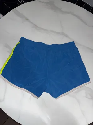 Brooks Women's Blue Running Shorts with Mint Panels and Cream Trim thumbnail 2