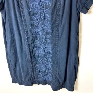 Abercrombie & fitch‎ blue embroidered dress with pockets women’s small thumbnail 3