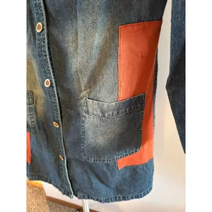 Rustic‎ Denim Women's Patchwork Long Sleeve Button down Dress Size Medium thumbnail 10