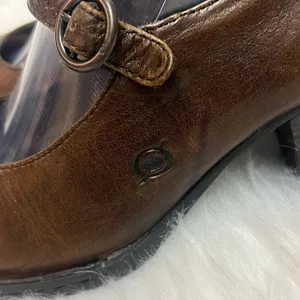 Hand Crafted Born Mary Jane Heeled Shoe Brown Genuine leather Size 9.5 Bin11 thumbnail 3