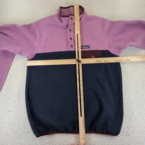 Patagonia Synchilla Lightweight Snap-T Pullover Pink Navy 25455 Womens Small thumbnail 3