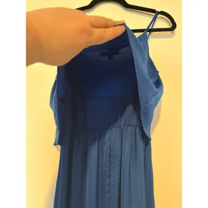 City Studio Women's Size XS Blue Double Layered Top Spaghetti Strap Maxi Dress thumbnail 3