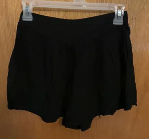 Black Flowy Shorts with Pockets Size XS thumbnail 1