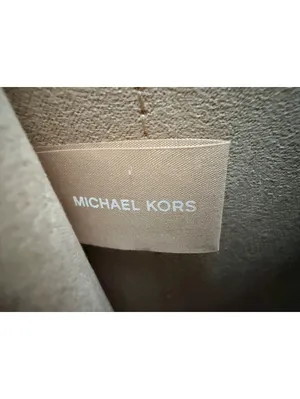 Michael Kors Large Taupe PVC Logo Strap North South Tote Bag Coral Gold thumbnail 3