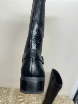ANTONIO MELANI Black Leather Tall Riding Boots thumbnail 9