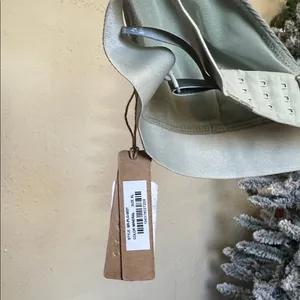 SKIMS Cotton Rib Plunge Bralette Mineral NWT‎ size XL thumbnail 4
