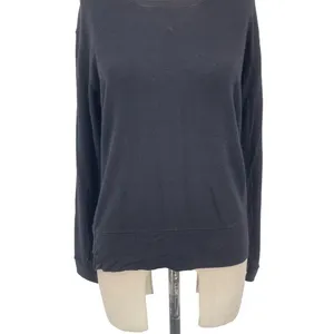 Monrow Classic Black‎ Crewneck Pullover Sweatshirt Size Medium Black thumbnail 5