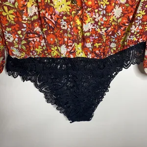 Free People Say it to me red sienna floral printed bodysuit size M thumbnail 11