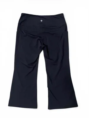 Baleaf Black High-Waist Yoga Capri flare Leggings size Large pockets thumbnail 3