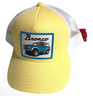 NWT American Needle Yellow & White Bronco Patch Trucker Hat BRONCO thumbnail 1