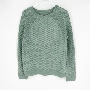Fancy Stitch Textured Knit Sweater Women's Size XL Green Cozy‎ Core thumbnail 2