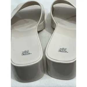 Womans Wild Fable Open Toe Block Heel Nude Color Sandal Slip On Size 11 thumbnail 5