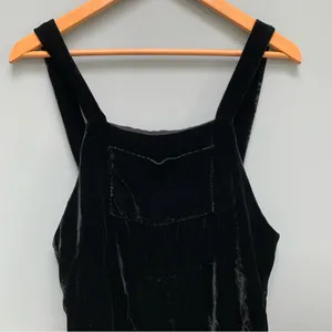 Reformation Velvet Romper in Black M thumbnail 3