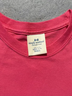 Simply Southern Pink Tee Small “I Shore Do Sparkle” Sea Horse Cute T-Shirt thumbnail 5