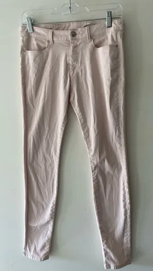 Zara Light Pink Medium Rise‎ Slim Fit Pants thumbnail 1