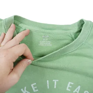 Aerie Take It‎ Easy Tiger Graphic Sweatshirt Sage Green Raglan Sleeve Womens M thumbnail 3