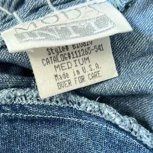 Vintage Moda International Denim Bustier Blue Size M thumbnail 4
