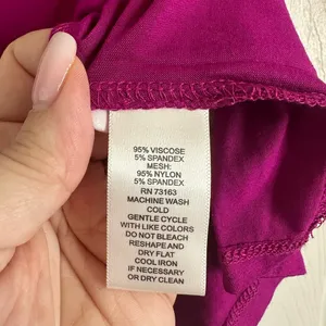 Women's Fuchsia Shirt with Sheer Panels, Size Medium thumbnail 8